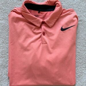 Nike Golf Men's Polo Shirt in Orange and Black XL